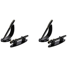 4 Pieces Acrylic Pen Holder Display Stand Pencil Display Holder Fountain Pen Ballpoint Pen Display Rack (Black)