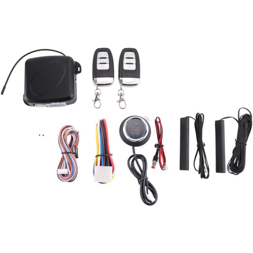2X Car SUV PKE Keyless Entry Engine Start Alarm System Push Button Start System Remote  Stop 2