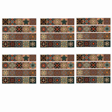 120 Pièces Séries 3D Multi Marocain Auto-Adhésif Salle de Bain Cuisine Mur Escalier Tuile Autocollant
