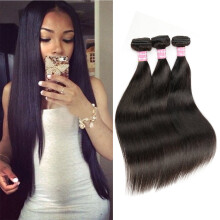 Brazilian Straight Human Hair Extensions 4 Bundles 6A Virgin Unprocessed Weave Mixed Lengths 20 22 24 26
