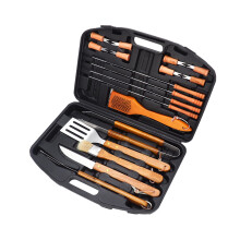 19Pcs BBQ Grill Tools Set Stainless Steel Grilling Accessories with Storage Box for Camping and Backyard