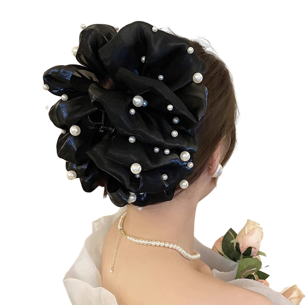 Roc-Electron Pearl Hair Claw Clip For Women & Girls