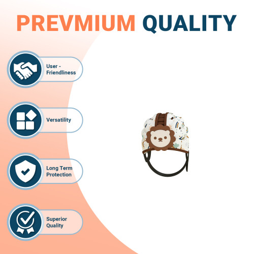 (Brown) Baby Safety Helmet with Soft Padding