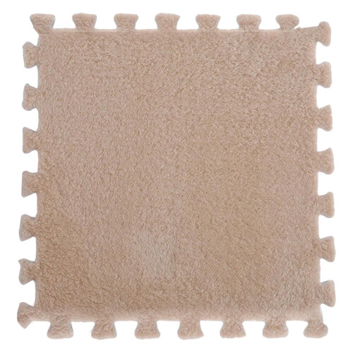 (Camel) 10pcs Washable Plush Foam Play Mat for Pets