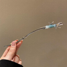 (Silver) Bamboo Hair Chopsticks with Tassel for Women