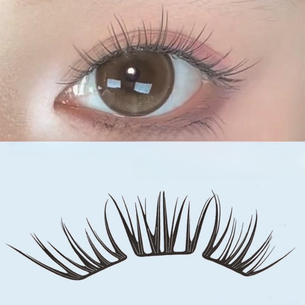 Roc-Electron (Glues) False Eyelashes 7-13Mm C Curl For Cosplay & Makeup