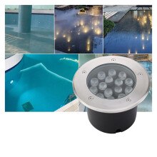 Underwater Pool Light 5W Red LED IP68 Waterproof Stainless Steel Fountain Lamp for Outdoor Use