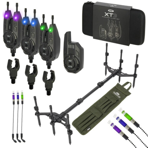 NGT NGT Tri-Pod + XT3 3pc Bite Alarm Set