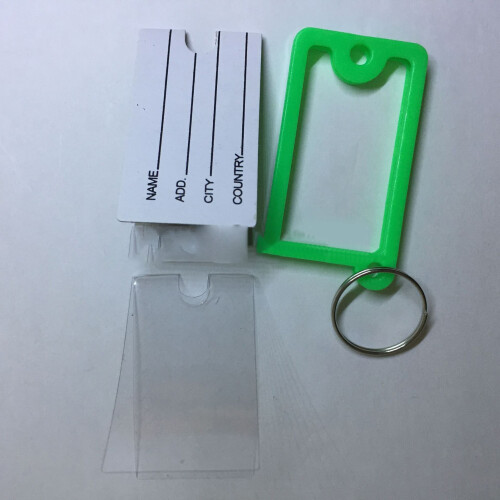 Durable PP Key Tags with Label Protectors