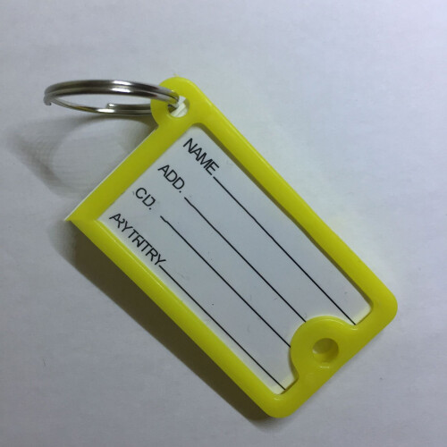72 Key Tags with Protective Sleeves