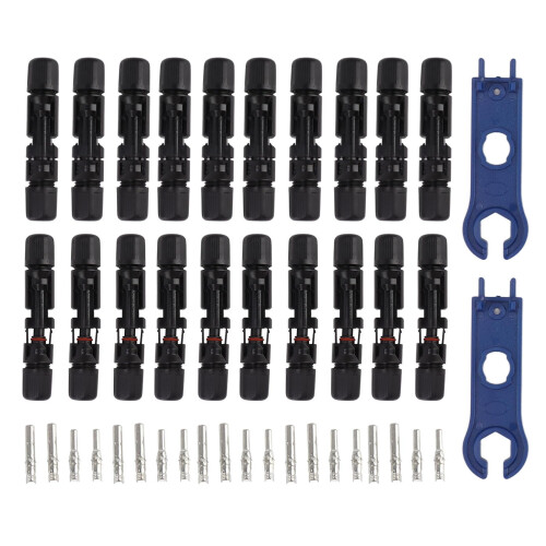 Solar Panel Connector Set 10 Pairs MC4 Quick Plug Weatherproof Durable Design for Solar Panels