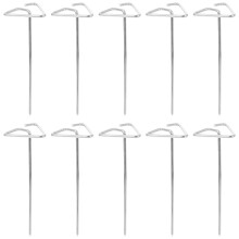 10pcs Stainless Steel BBQ Skewers Vertical Grill Sticks for Even Heat Circulation and Easy Cleaning
