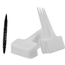 100Pcs White Plant Labels Water T-Types Plant Tag Reusable Nursery Garden Labels Plant Markers for Flower Vegetables