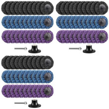 93PCS 2In Quick Change Easy Strip Discs for Drills,Strip Wheel with 1/4In Grinding Discs,Die Grinder Attachments