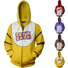 (Yellow Chica,5XL)Five Nights At Freddys Fnaf Cosplay Costume Hoodie Sweatshirt Jacket Coat