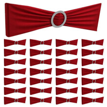 100PCS Elastic Chair Knot Wedding Decoration Buckle Sashes Back Cover Hotel Home Elegant Modern Ribbon Decors,A