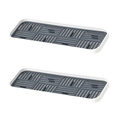 2X Sink Soap Rack Sponge Holder Cup Tableware Drain Tray Dish Washing Scrubber Kitchen Storage Trays Kitchen Organizer A 1