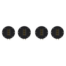 4 Pièces Cornes 4 Pouces Tweeter Pneumatique Ruban en Aluminium Tweeter Haut-Parleur à Ruban pour Tweeter à Ruban Têtes de Tweeter Cornes