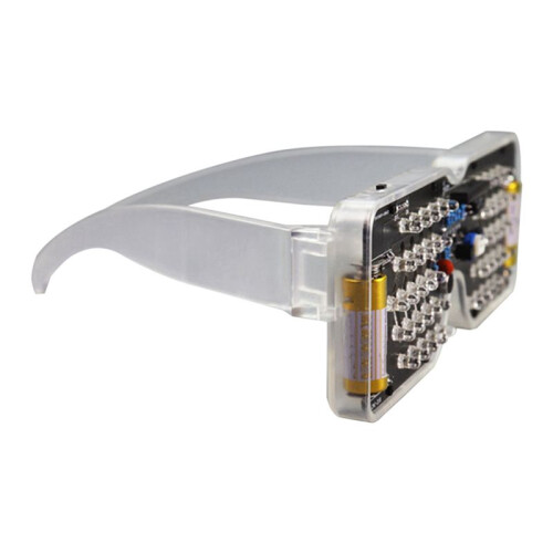 2X Light  Glasses Soldering Practice Kit Sound Activated LED Eyeglasses DIY Electronics Kit for Learning Project B 2