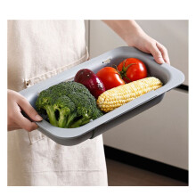 2X over the Sink Colander Strainer Basket - Wash Vegetables and Fruits, Drain Cooked Pasta and Dry Dishes - Extendable