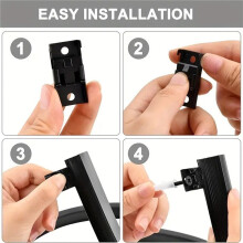 2X Track de Rideau Pliable et Flexible, Montage Mural au Plafond, Rail de Rideau Coulissant Incurvé Noir Robuste pour Camping-Car 2 Mètres