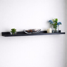 120cm Wooden Black Floating Shelves Shelf for Wall Pictures Book Shelf