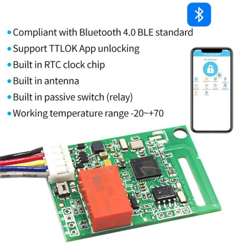 4X TTLOCK App Remote Electronic Lock Module Board Lock Module Relay Output Door Access Control System