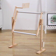 Adjustable Wooden Embroidery Stand with Antique Finish, Hands Cross Stitch Frame for Needlework