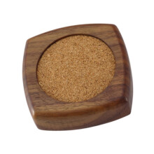 Wood Sewing Needle Cushion and Storage Tool for DIY Craft with Fine Wood Texture, Brown Compact Design