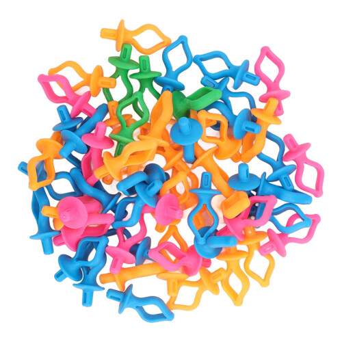 100PCS Colorful Silicone Bobbin Holder Clips for Sewing Thread, Tangle Adjustable Grip, Reusable Organizer