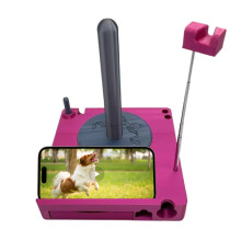 Detachable Yarn Organizer Box with Builtin Phone Stand, Hot Pink Crochet Accessories Storage