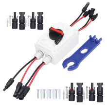 32A 1500V DC Solar Disconnect Switch IP66 Waterproof PV Circuit Breaker Box for 2 String Systems