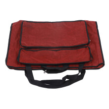 Large Capacity Red Artist Portfolio Bag, Durable Canvas Art Supply Tote for Painters and Students