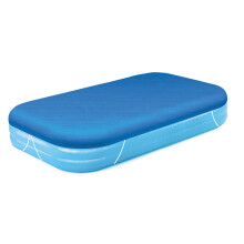 Inflatable Rectangular Pool Cover 10ft x 6ft Dustproof Outdoor Protector for Family Swimming Pools