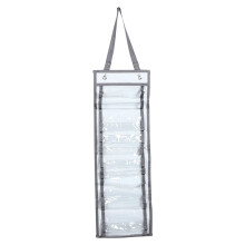 Over the Door Vinyl Roll Organizer with Clear Pockets, SpaceSaving Hanging Storage for Craft Room Supplies