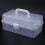 Clear Storage Bins Transparent ThreeLayer Stackable Organizer for Toys and Tools Durable Plastic 1