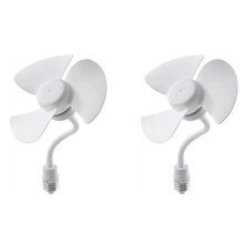 2X Einschraubbarer Deckenventilator, Kompakter Deckenventilator, Einschraubbarer Kühlventilator, Leiser Kleiner Tischventilator für Schlafzimmer,