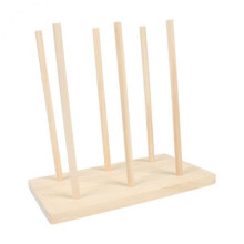 Wooden Ribbon Organizer Rack with Large Capacity Storage, SpaceSaving Spool Holder for Sewing Craft Room, M