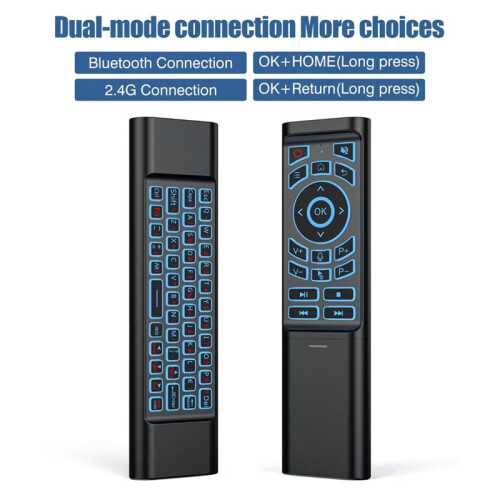 Remote Control Air Mouse 7 Color Backlit  Keyboard Dual Mode 2.4G  Wireless Control for  TV Box PC 1