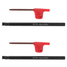 2 Uds Herramienta de Torneado SCLCR S07K-SCLCR06 Barra de Mandrinado de Torno Interno Herramientas de Carburo de Tungsteno
