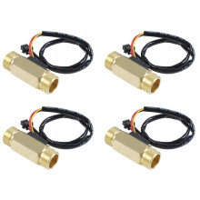 4X 1/2PT Water Flow Sensor Control Meter Flowmeter 1.5-30L/Min