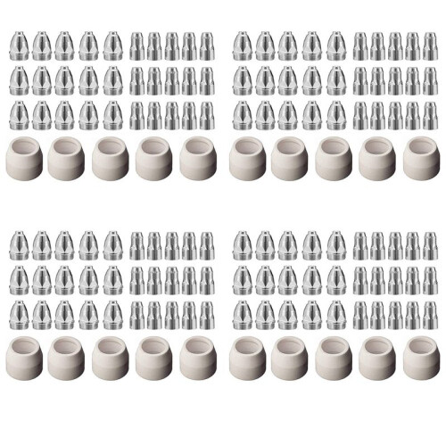 P80 Plasma Electrode Tip Nozzle 1.5 100Amp Plasma Cutting Torch Consumables Accessory 140Pcs