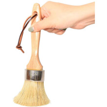 3X Kreide und Wachs Malerei Pinsel GroßEs 2-In-1 Malerei Werkzeug für Runde Natur Borsten für DIY MöBel Schablonen Haus Dekor