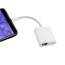 6X Adapter Ethernet Typu C OTG USB C na RJ45 Ethernet LAN Konwerter Sieci Przewodowej 100 Mbs dla Tabletu z Telefonem KomóRkowym Typu C