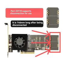 PCIe-Erweiterungskarte PLX88024 Pcie 4.0 X8 zu NVME 4-Bit M.2 Festplattenlaufwerk-Freie Split-Freie Pcie 4.0 Nvme-Erweiterungskarte