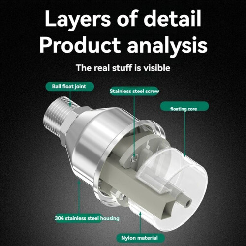 Stainless Steel Float  Valve Automatic Water Level Controller Kitchen Faucet Upgrade Thickened B 2