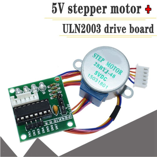 2X Carte de Commande de Moteur Pas à Pas Uln2003 + Ensemble Complet de Moteur Pas à Pas 5V 1