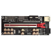 10X VER018 PRO PCI-E Riser Card USB 3.0 Cable 018 PCI Express 1X to 16X Extender PCIe Adapter for BTC Mining(Red)