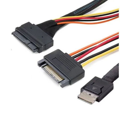 Hard Disk  OculinK SFF-8611 to U.2 SFF-8639 NVMe U2 SDD Solid State Drive Data Cable 90cm 1