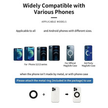 Universell Magnetisk Bilhållare med Vakuumsug, Justerbar, Vikbar, Kompatibel med de Flesta Smartphones
